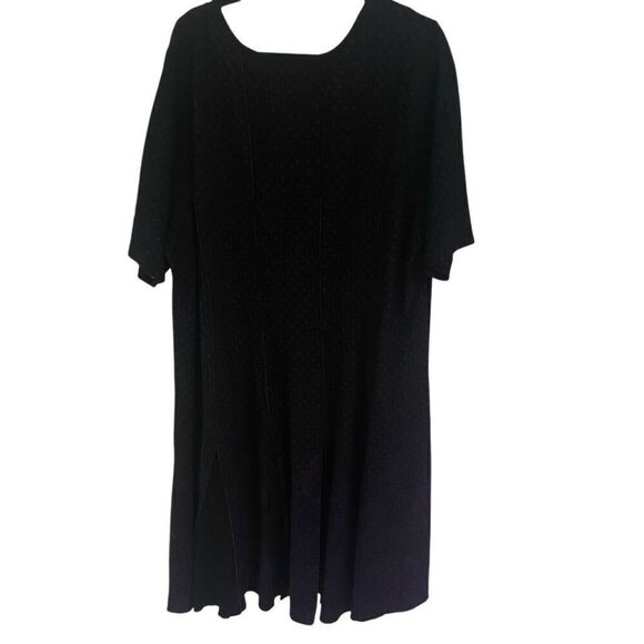 Avenue polka dot plus size 30/32 ribbed dress purple black - Picture 5 of 8